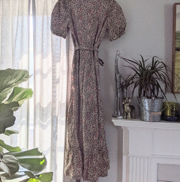 Anthropologie Floral Prairie Puff Sleeve Tiered Maxi Dress - Picture 15 of 16